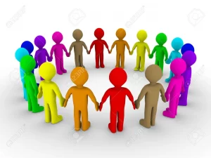 19095309-muchas-personas-diferentes-colores-forman-un-círculo